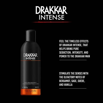 Deodorant Drakkar Intense de la Guy Laroche, 200ml, Negru