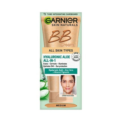 Cremă BB față Garnier Hyaluronic Aloe Vera SPF10 Mediu
