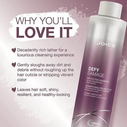 Șampon Joico Defy Damage pentru păr deteriorat, 33.8 oz