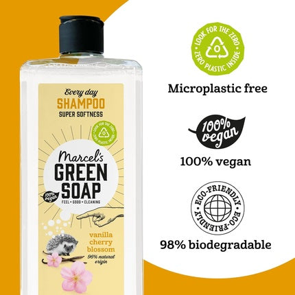 Șampon Marcel's Green Soap, Vanilie și Flori de Cireș, 300 ml