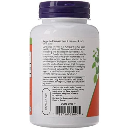 Supliment Now Foods, Cordyceps, veg capsule, 90 buc