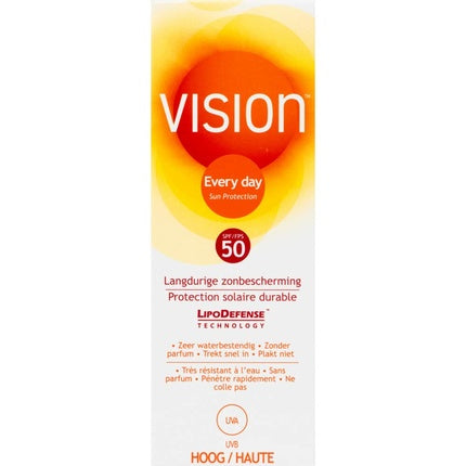 Cremă de protecție solară, Vision, SPF 50, rezistentă la apă, 100 ml