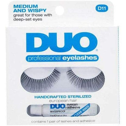 Rimă artificială Ardell D11 Duo Lash Kit cu adeziv, culoare neagră