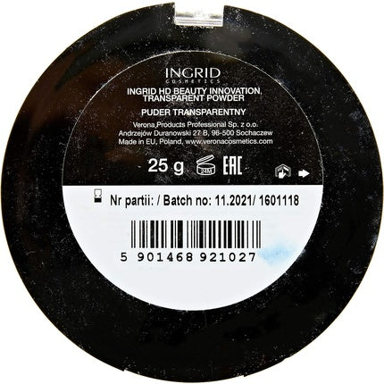 Pudră Față Ingrid Cosmetics HD Transparent, design trandafir, 100g