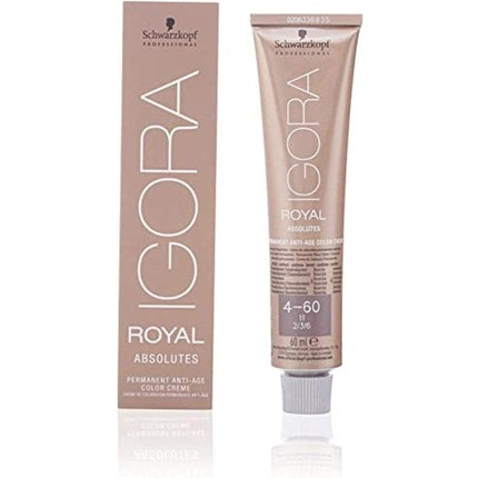 Vopsea de par, Schwarzkopf, Igora Royal Absolutes 4-60, 60ml