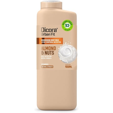 Lapte de corp, Dicora Urbanfit, migdale și nuci, 400ml