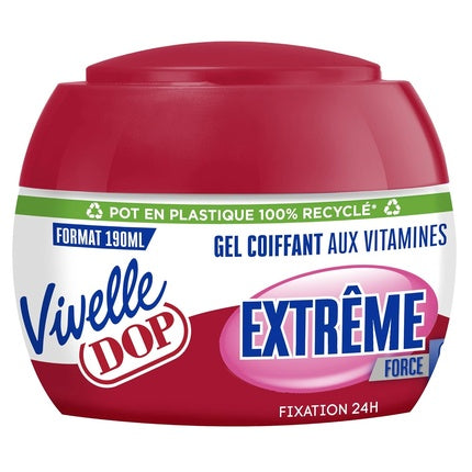 Gel fixare păr, Vivelle Dop, Extreme, roșu 190ml