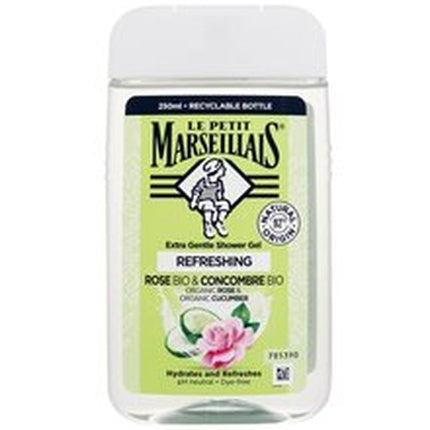 Gel de Duș Le Petit Marseillais, Rose Bio & Castravete Bio, 250ml, Verde