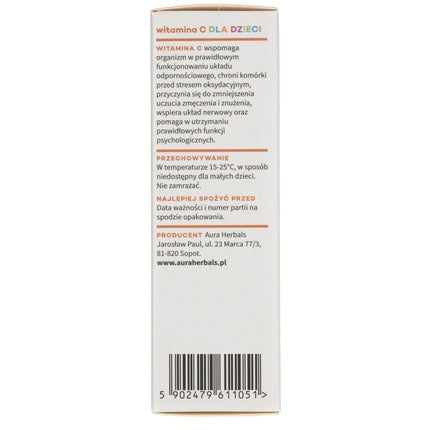 Soluție Vitamina C Aura Herbals pentru copii, 100mg, 30ml