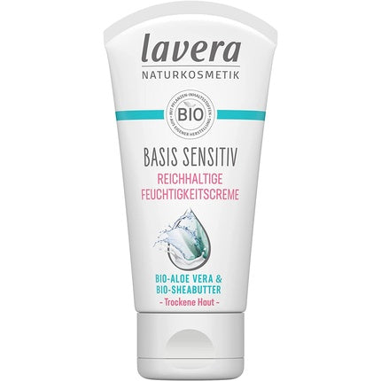 Crema Lavera Basis Sensitiv Rich Moisturizing Aloe Vera și Shea Butter 50ml