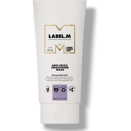 Masca de păr Label.m Anti-Frizz Smoothing Mask, alb, 200ml