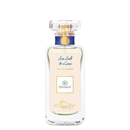 Eau de Parfum Dermacol Sea Salt & Lime, transparent, 50ml, etichetă crem