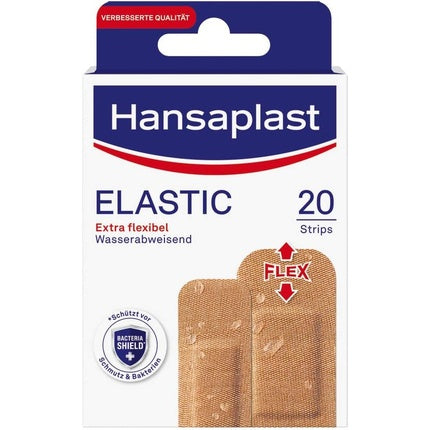 Hansaplast Elastic Plasters, bandă adezivă elastică, color bej, 20 buc