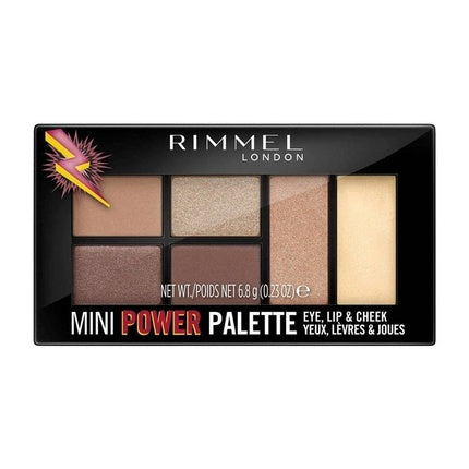 Set Machiaj Ochi, Rimmel London Mini Power Palette 001 Fearless, 4 culori, 6.8g