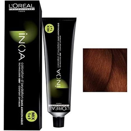 Vopsea de par permanenta, L'Oréal Paris, Inoa, 5.42 Saten Deschis Cupru Iris, 60ml