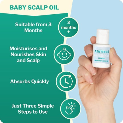 Ulei scalp bebeluși, Dentinox, 30ml, alb