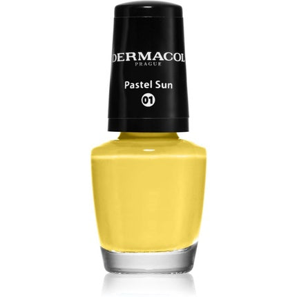 Lac de unghii Dermacol Mini Pastel 01 Sun, galben, 5 ml