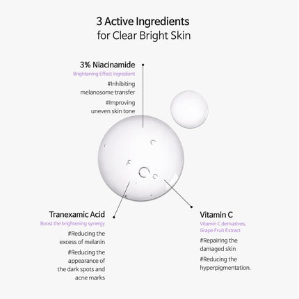 Tiam Vita B3 Mist Toner Skin Brightening, Tia'm, Niacinamide, Vitamina C, Transparent, 200 ml