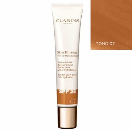 Crema de zi cu ton, Clarins Skin Illusion, Tono 07, SPF 25, 40ml