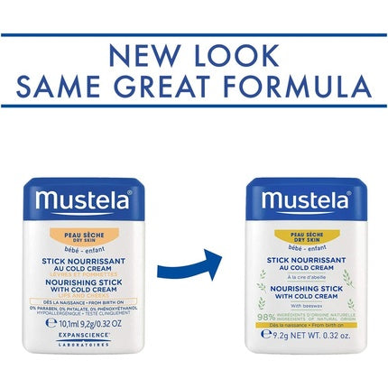 Stick hidratant, Mustela, cu Cold Cream, 10g