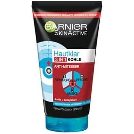 Gel de curățare Garnier SkinActive Skin Clear Blackhead 150ml cu cărbune și acid salicilic
