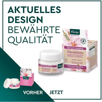 Crema de față Kneipp, Almond Blossom, Tip piele uscată și sensibilă, 50 ml