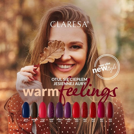 Lac Unghii Gel Polish Claresa, Hybrid Manicure Soak Off, Culoare Roz 554, 5ml