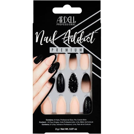 Lac de unghii Ardell, Adict Black Stud & Pink Ombre, 1 unitate