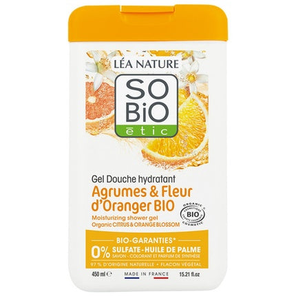 Gel de Duș Hidratant, Lea Nature So Bio Etic, Citrice și Portocale BIO, 450 ml
