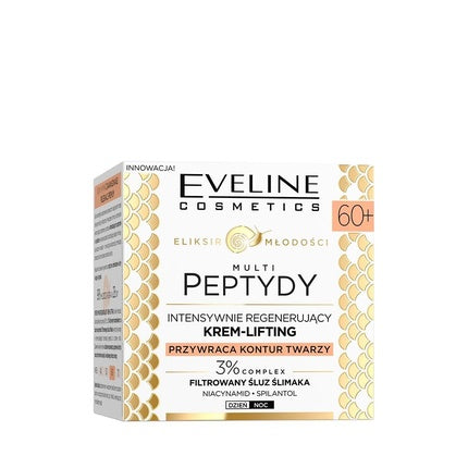 Cremă de zi Eveline Cosmetics Elixir of Youth cu Multi Peptides 60+, 50ml