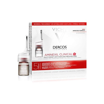 Tratament anti-cădere păr, Dercos, Aminexil Clinical 5, 12 monodoze