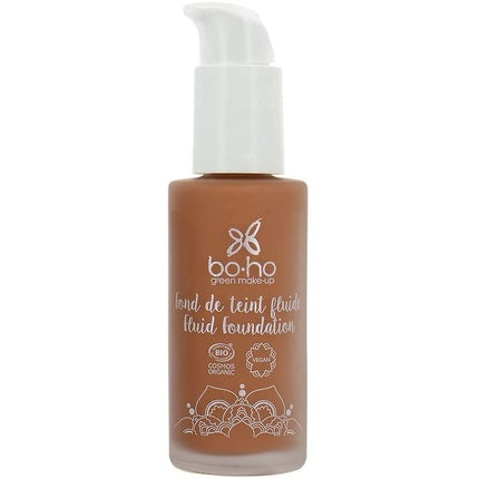Fond de ten, Boho Green Make-Up, fluid, maro caramel