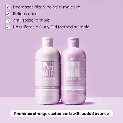Set Șampon și Balsam pentru Păr Ondulat și Creț Hair Burst, Fără Sulfați, 940 g