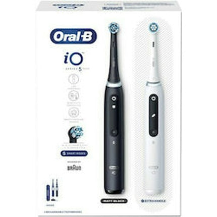 Periuță de Dinți Electrică Oral-B iO Series 5, Negru Mat și Alb Extra Slim