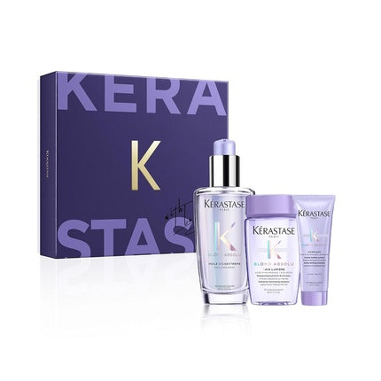 Set Cadou Kérastase Blond Absolu, 3 produse (Șampon, Mască), Ambalaj Violet, 1020g