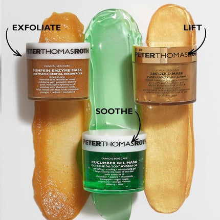 Mască Față Peter Thomas Roth Set 3 Bucăți, Cucumber, 24K Gold, Pumpkin