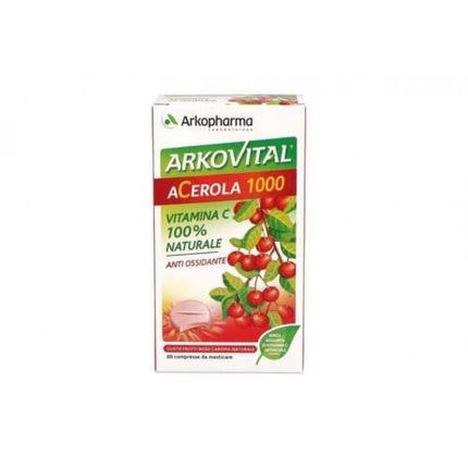 Arkopharma Arkovital Acerola 1000, Vitamina C Naturală, 60 Capsule