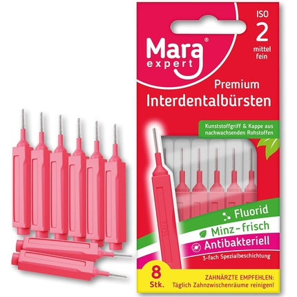 Periuță Interdentală Mara Expert, ISO 0 (0.5mm), 8 buc, Culoare Roșie