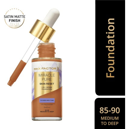 Fond de ten, Max Factor Miracle Pure, 85-90 Medium to Deep