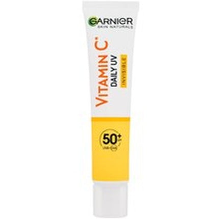 Crema Facială Antiradiație Garnier Skin Naturals Vitamin C Daily UV Invisible SPF 50+, Alb-Galben