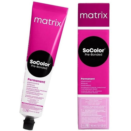 Tub vopsea permanentă pentru păr, Matrix SoColor Pre-Bonded Extra Light Blonde Mocha, 90ml
