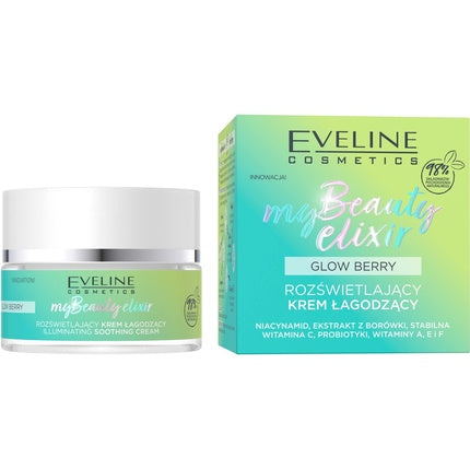 Cremă Față Eveline Cosmetics Glow Berry, 50ml, verde