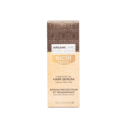 Serum Păr, Arganicare, Ulei de Ricin Protectiv, 100ml, Ambalaj cu Pompă