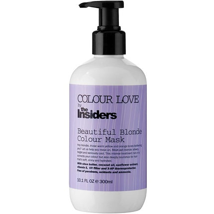Mască de păr The Insiders Beautiful Blonde Color Mask, anti-gălbuie, 300ml