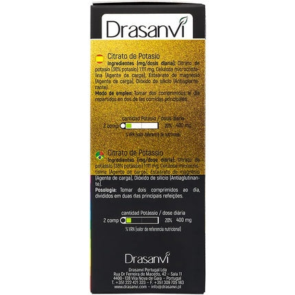 Supliment mineral Drasanvi, Potasiu, 90 tablete