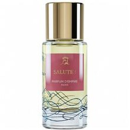 Parfum D'Empire Salute Eau de Parfum, flacon sticlă transparentă cu etichetă roz și capac auriu