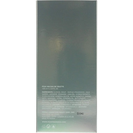 Eau de Toilette FCUK Him pentru bărbați, capacitate 100ml, ambalaj verde mentă
