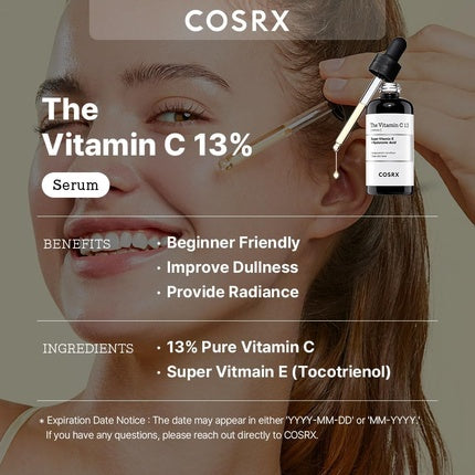 Ser vitaminic, Cosrx, Vitamin C 13%, 20ml, negru