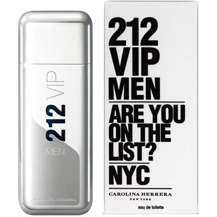 Eau De Toilette Carolina Herrera 212 VIP MEN, 50ml, argintiu