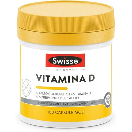 Vitamina D, Swisse, 100 capsule, cutie galbenă